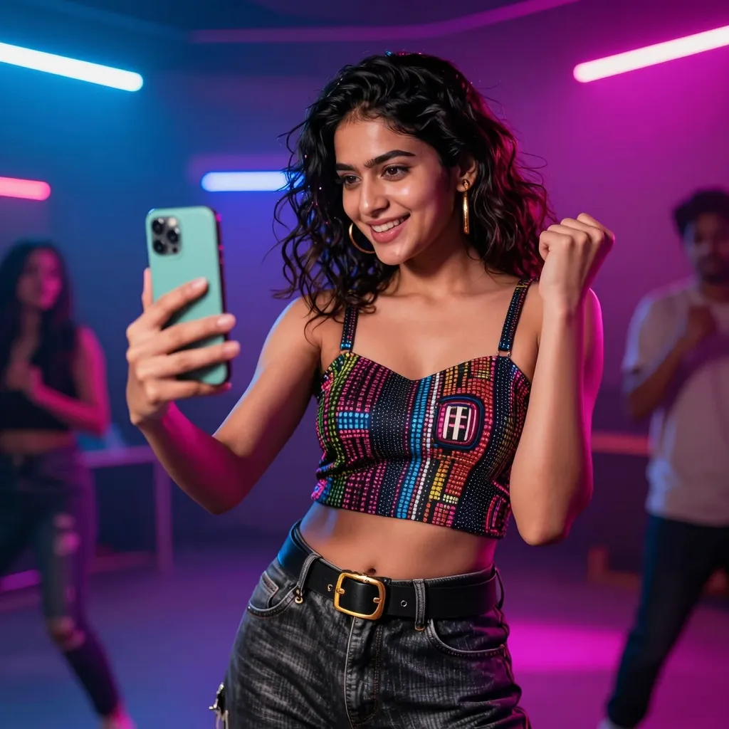 Hot TikTok influencer with viral followers